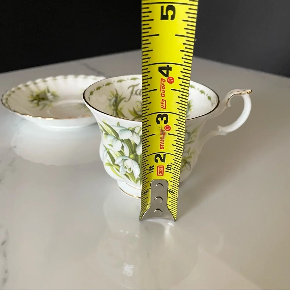 January Snowdrops Cup & Saucer by Royal Albert